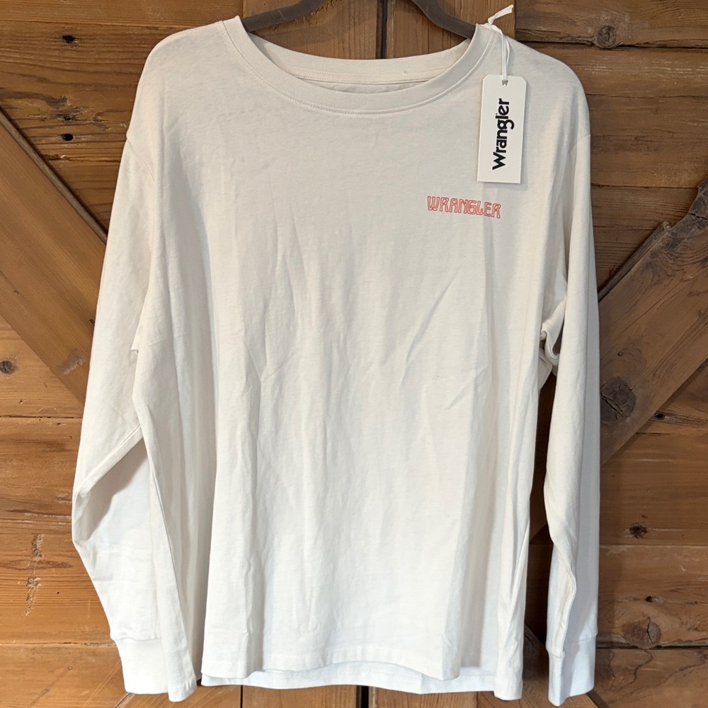Wrangler Men's Cream Long Sleeve Tee